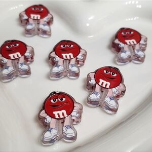 Candy Focal Bead Acrylic 2 Pcs M Beaded Pen Red Jewelry Making Keychain Magnet